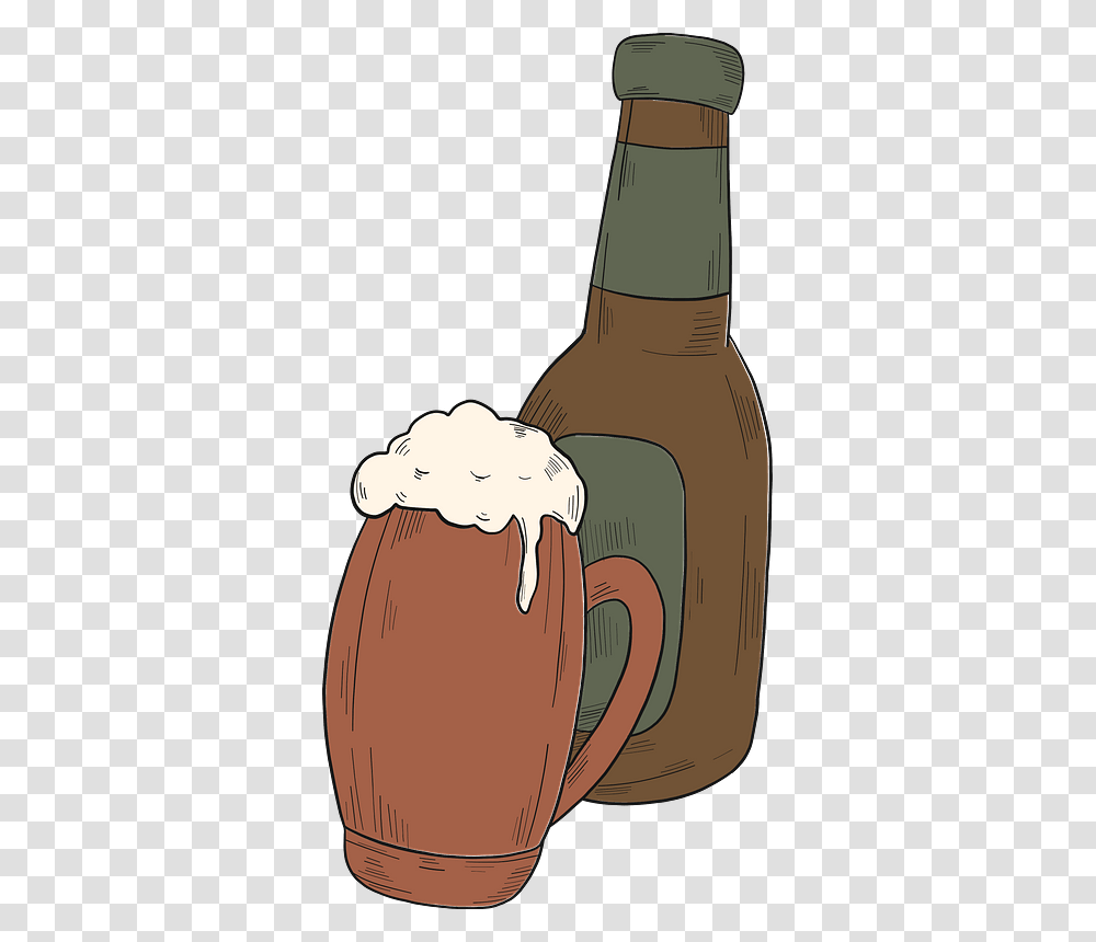 Beer Clipart Glass Bottle, Food, Plant, Vegetable, Grain Transparent Png