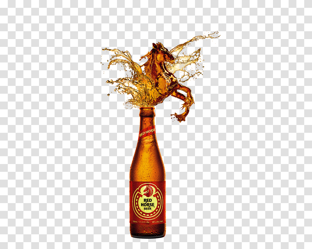 Beer Clipart Red Horse Beer San Miguel Corporation, Beverage, Drink, Alcohol, Bottle Transparent Png