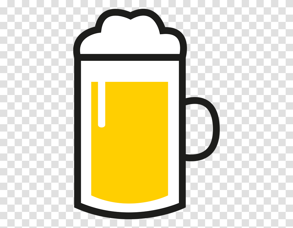 Beer Comic Drink Cozy Alcohol Head Yellow White, Label, Beverage, Mailbox Transparent Png