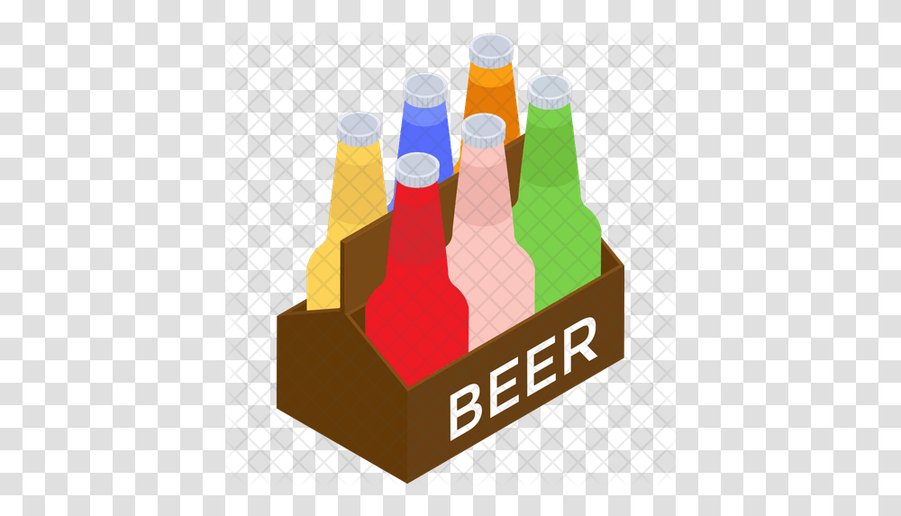 Beer Crate Vector Icon Graphic Design, Bottle, Crayon, Beverage, Drink Transparent Png