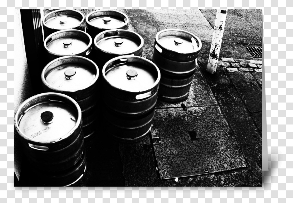 Beer Kegs Greeting Card Monochrome, Barrel, Wristwatch Transparent Png