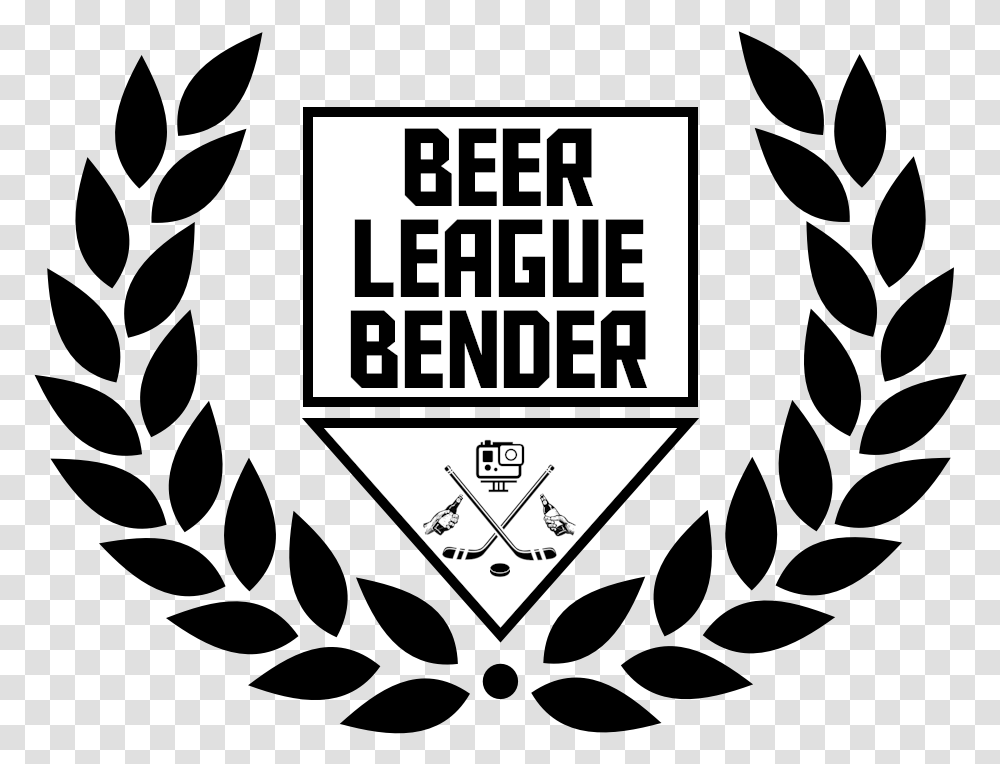 Beer League Bender Laurel Wreath, Logo, Symbol, Trademark, Armor Transparent Png