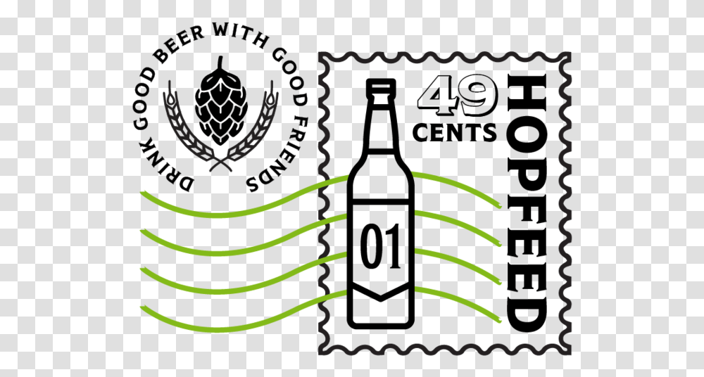 Beer Mail - The Hopfeed Beer Bottle, Text, Accessories, Necklace, Jewelry Transparent Png