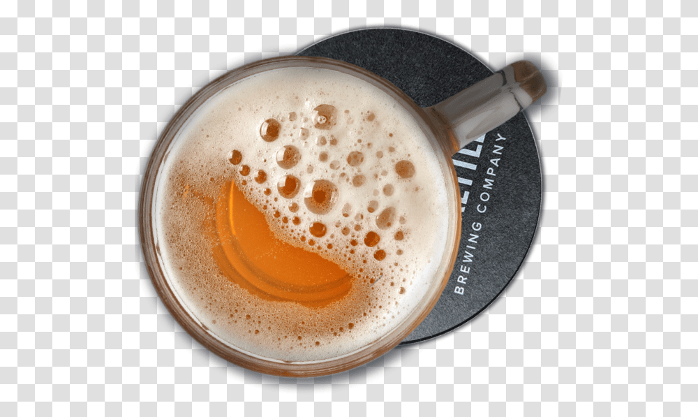 Beer Mat From Hop Kettle Top View Beer, Beverage, Drink, Latte, Coffee Cup Transparent Png
