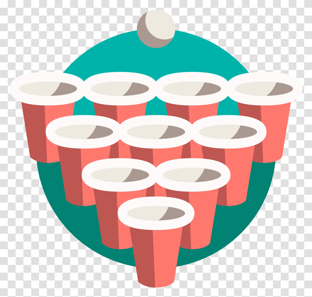 Beer Pong Icon Clipart Beer Pong Cup Icon, Porcelain, Pottery, Meal, Food Transparent Png