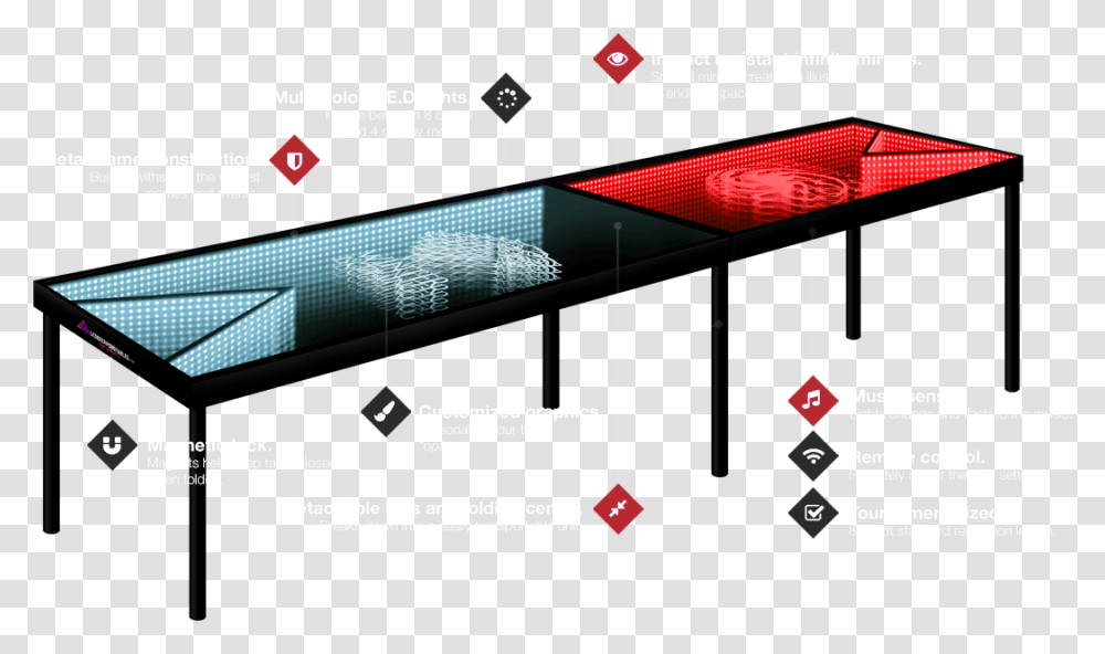 Beer Pong Tisch Led, Tabletop, Furniture, Coffee Table, Ping Pong Transparent Png