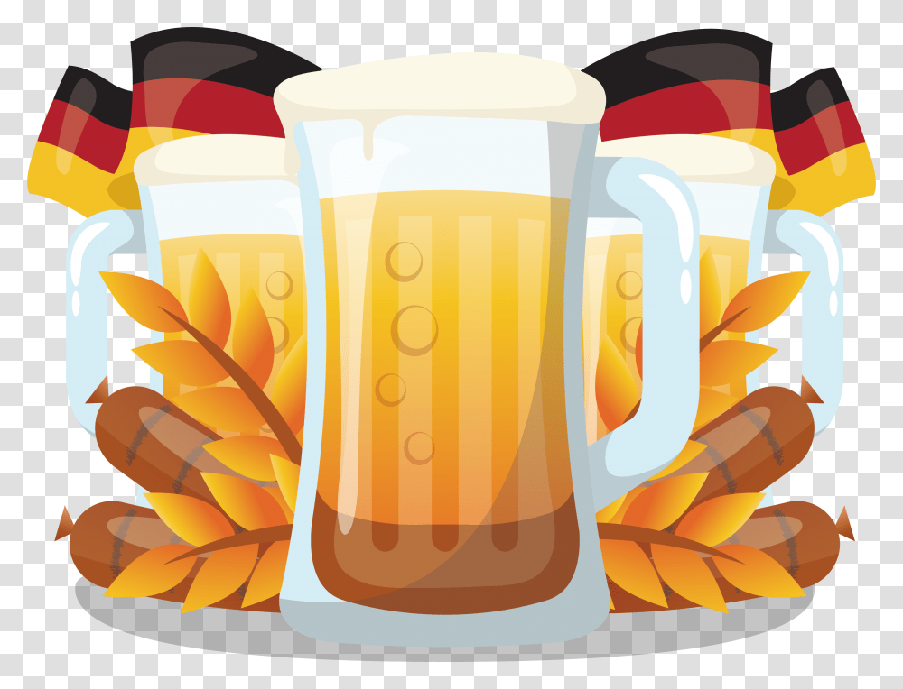 Beer Vector Beer Mugs Oktoberfest Vector, Glass, Beer Glass, Alcohol, Beverage Transparent Png