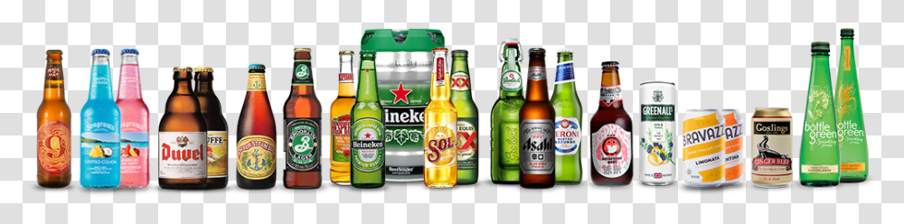 Beers And Beverages Lineup July Beers, Alcohol, Drink, Bottle, Lager Transparent Png