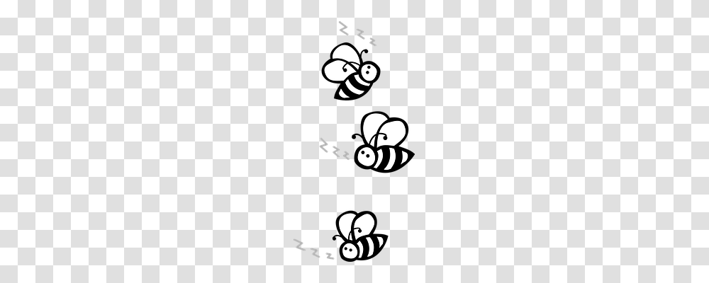 Bees Music, Stencil, Wasp, Insect Transparent Png