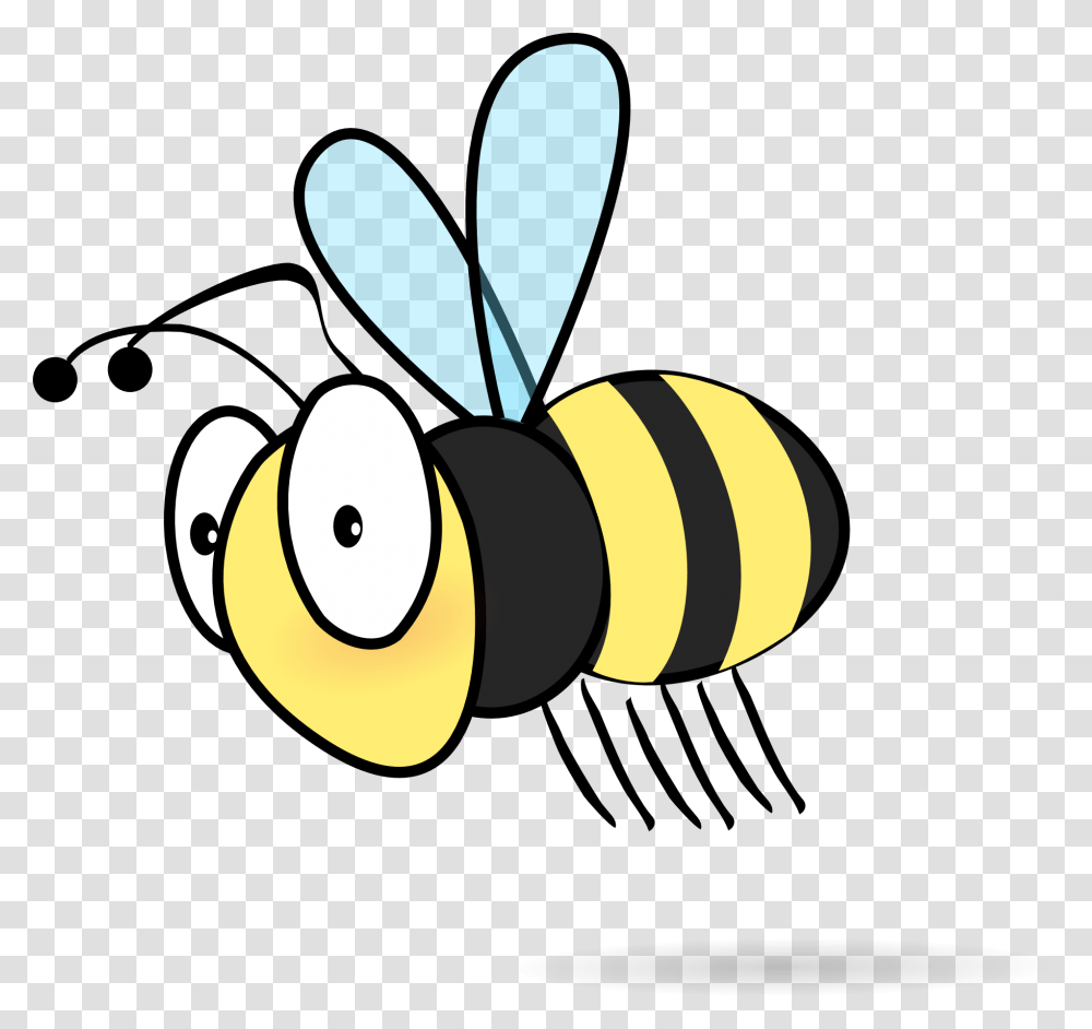 Bees Cartoon Clipart Cartoon Bee Without Background, Wasp, Insect, Invertebrate, Animal Transparent Png