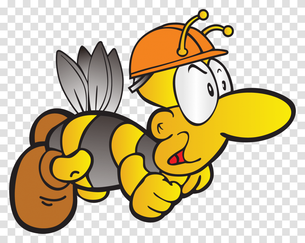 Bees Clipart Worker Bee With Honey Vector, Wasp, Insect, Invertebrate, Animal Transparent Png