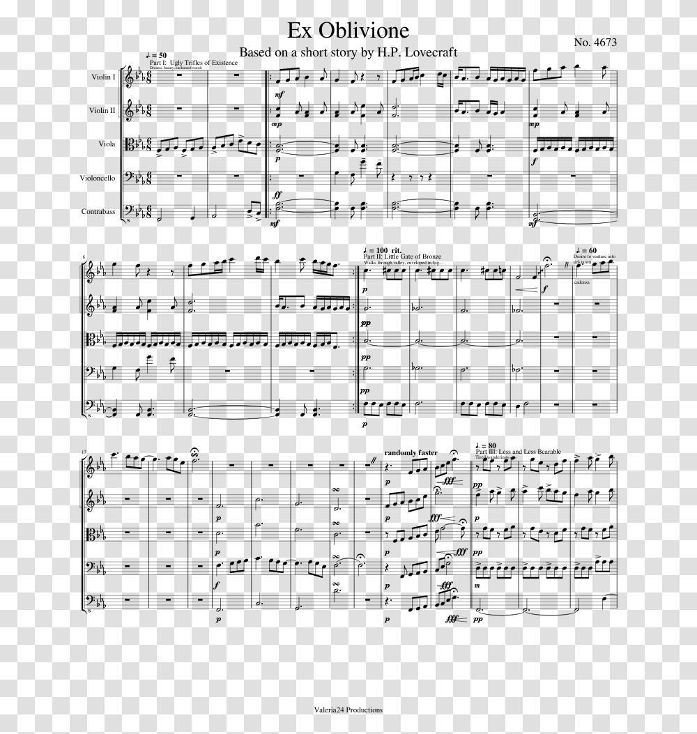 Beethoven String Quartet In F Major Op 18 No 1 Mvt, Gray, World Of Warcraft Transparent Png