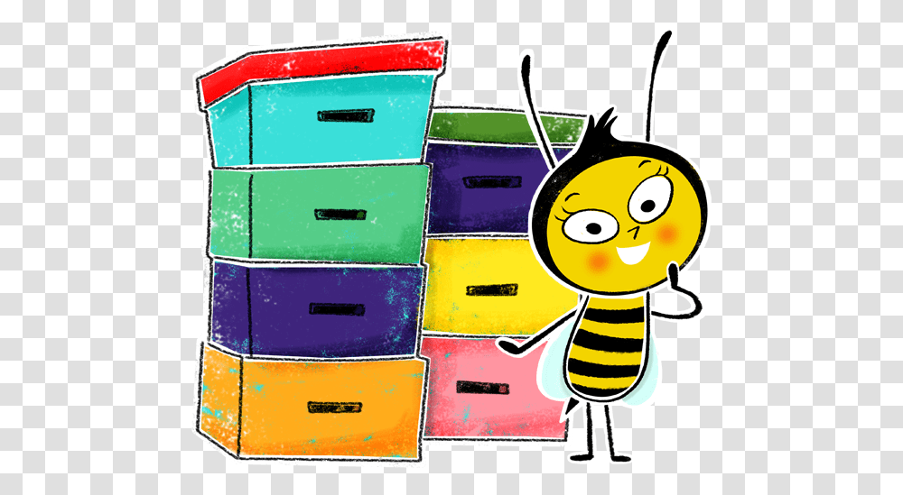 Beetrice With Beehives Honeybee, Apiary, Drawer, Furniture Transparent Png
