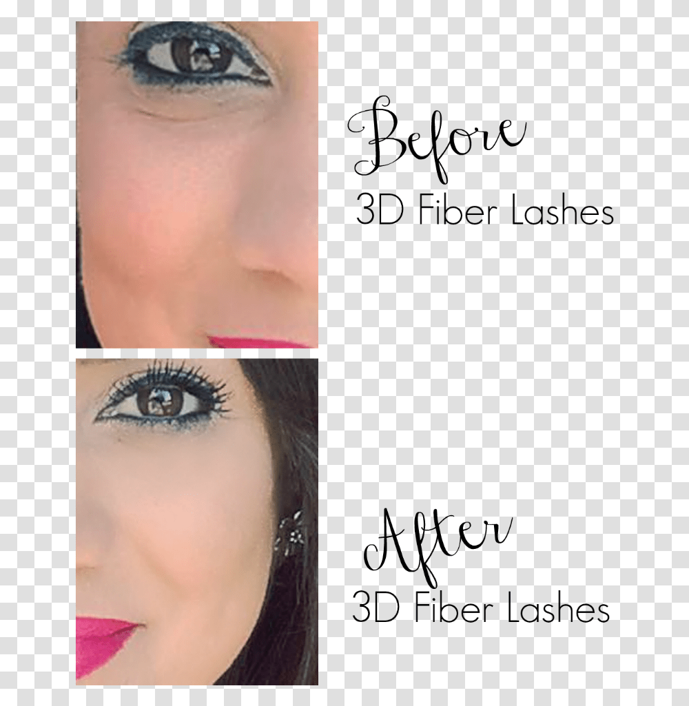 Before And After 3d Fiber Lashes Eye Liner, Face, Person, Tattoo, Skin Transparent Png