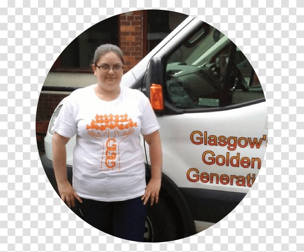 Before I Started Volunteering With Glasgowquots Golden Banner, Person, Pants, Face Transparent Png