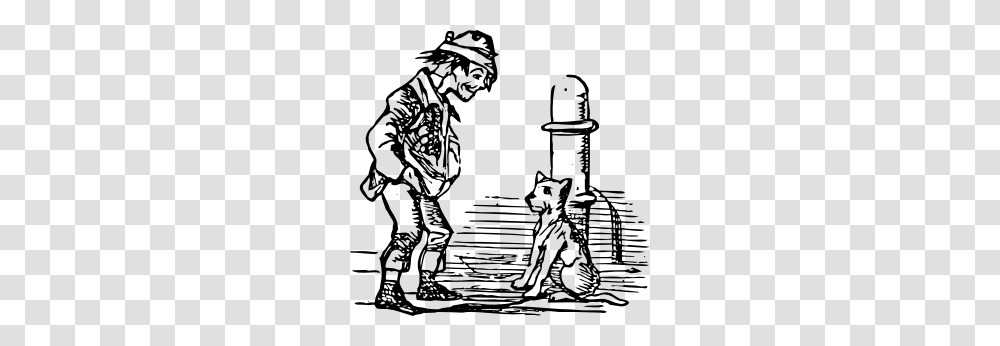 Beggar And Dog Clip Art Free Vector, Person, Human, Stencil Transparent Png