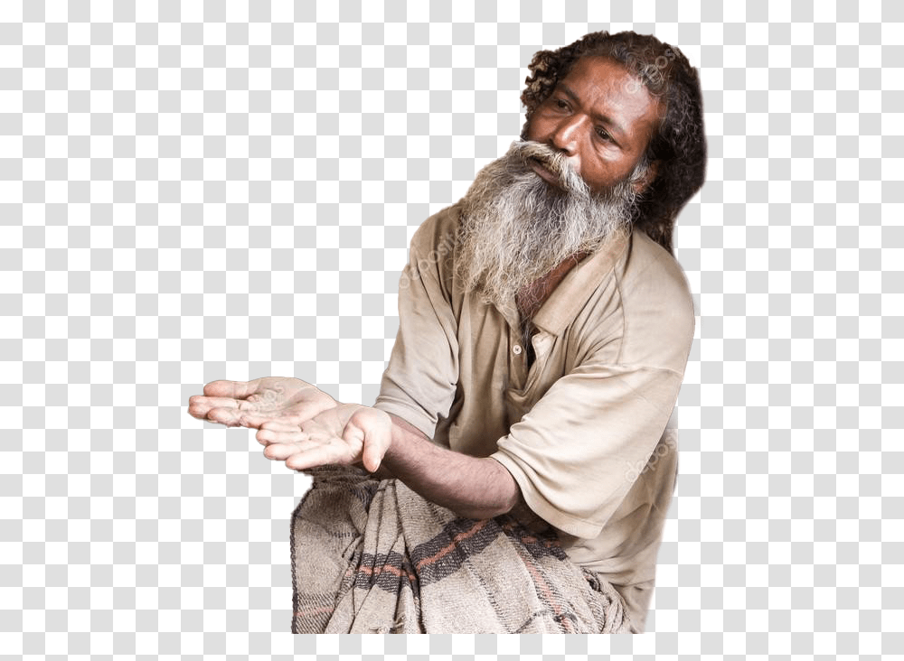 Beggar Poeple Free Image Heart Touching Humanity Quotes, Face, Person, Beard Transparent Png