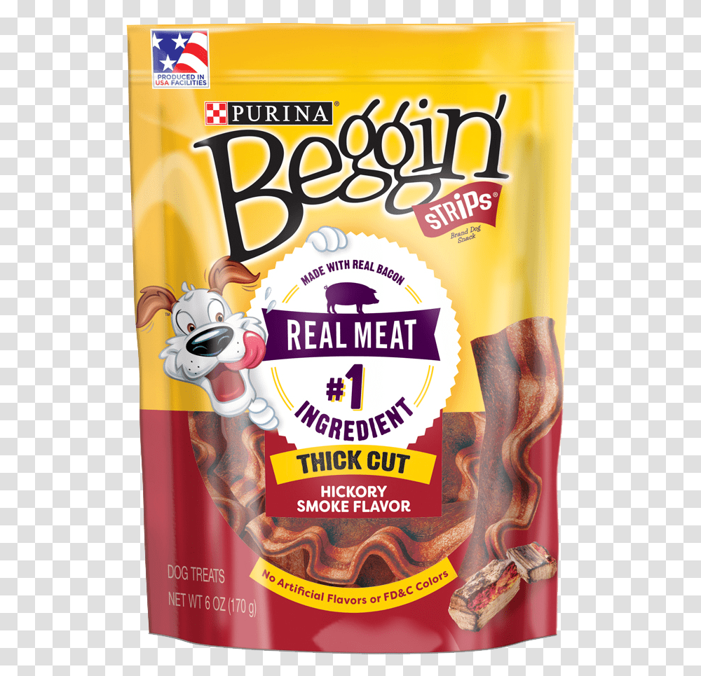 Beggin Strips Bacon Purina, Food, Advertisement, Label Transparent Png