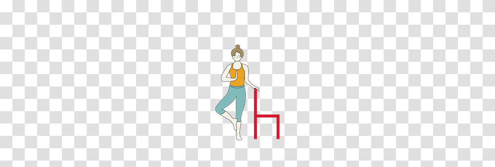 Beginner Tree Pose Chair Yoga, Person Transparent Png