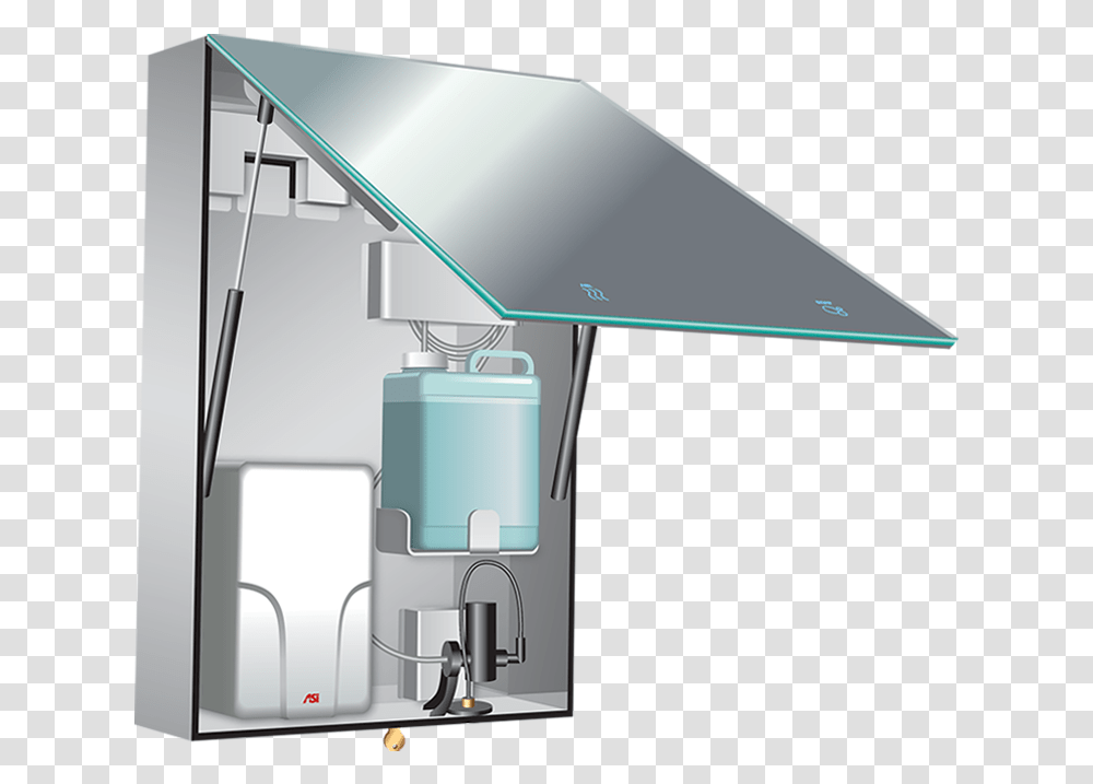 Behind Mirror Hand Dryer, Appliance, Sink Faucet, Tabletop, Dishwasher Transparent Png