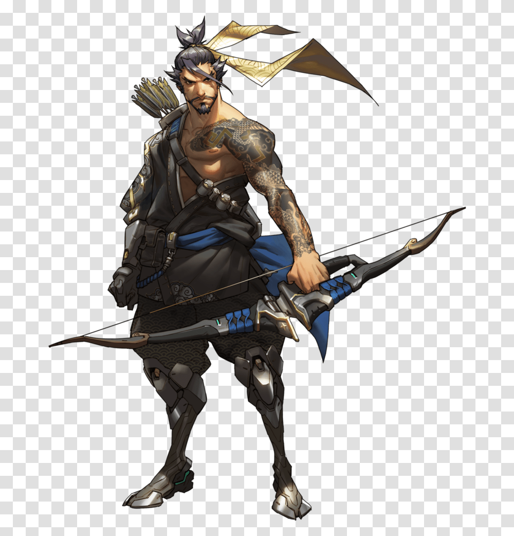 Behind The Overwatch Hanzo, Person, Human, Bow, Archery Transparent Png