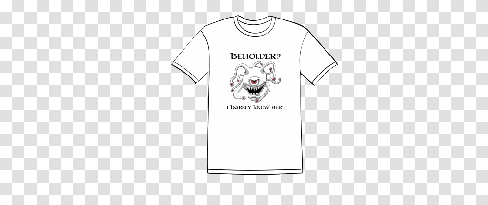 Beholder Tee, Clothing, Apparel, T-Shirt, Text Transparent Png