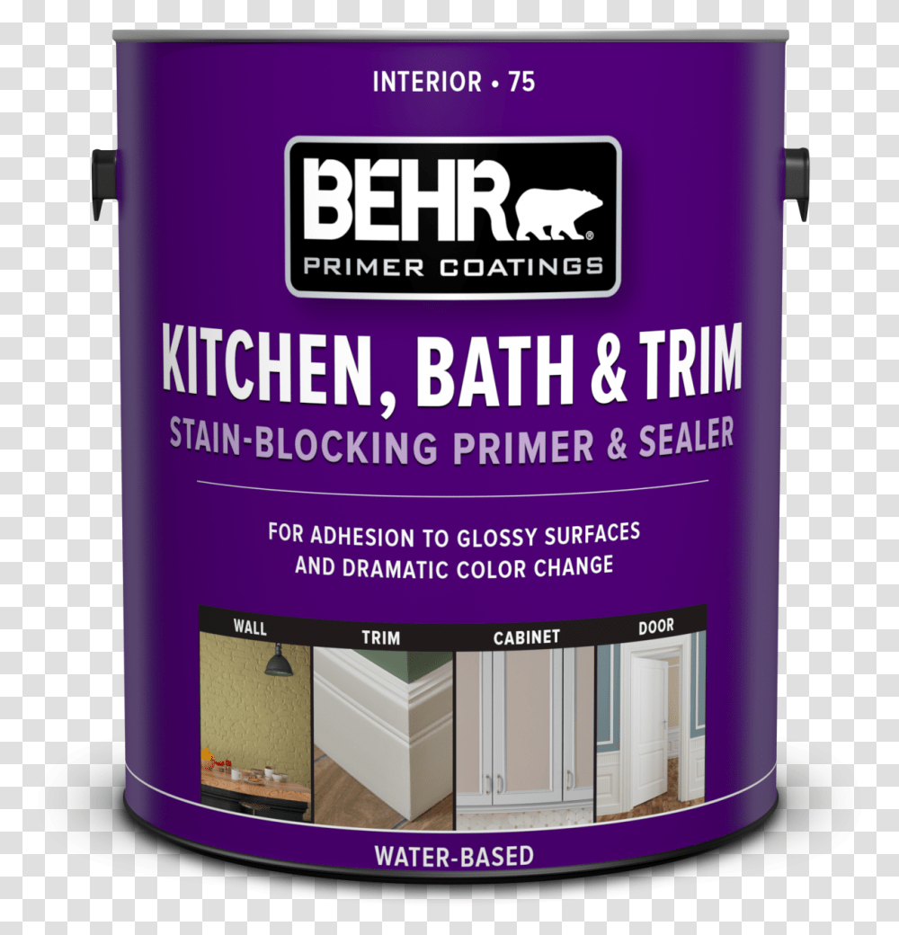 Behr Kitchen And Bath Paint, Paint Container, Tin, Can, Spray Can Transparent Png