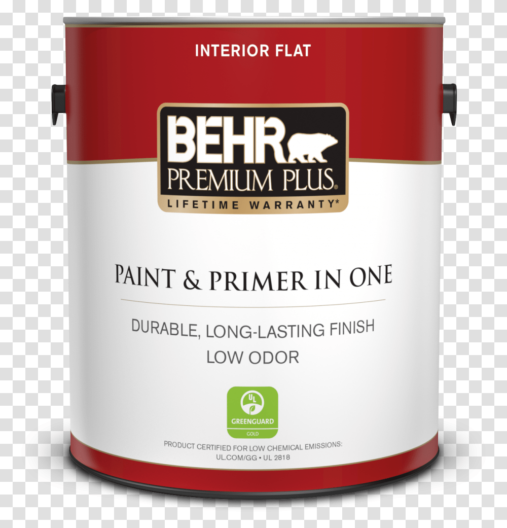 Behr Premium Plus Flat, Paint Container, Tin, Can, Beverage Transparent Png