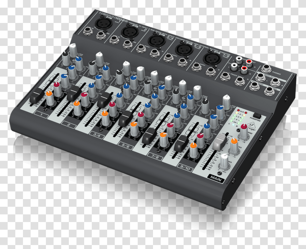 Behringer Xenyx 1002b Xenyx, Electronics, Computer Keyboard, Computer Hardware, Stereo Transparent Png