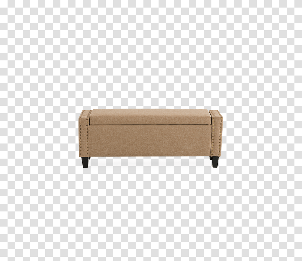 Beige Upholstered Chest Bench, Furniture, Ottoman Transparent Png