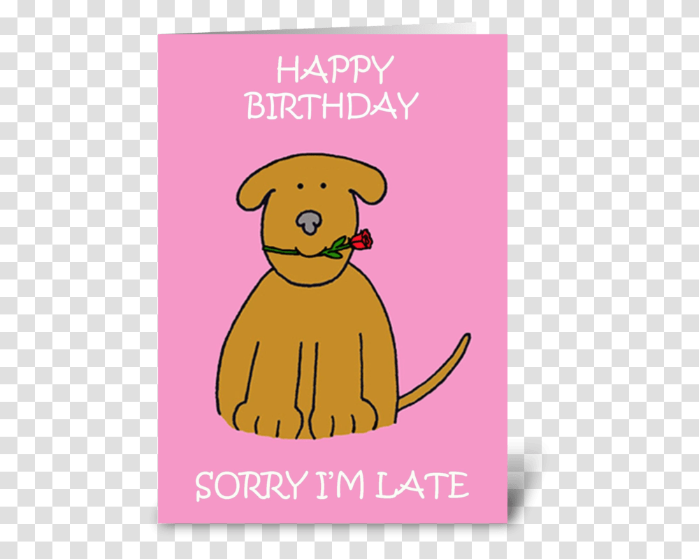 Belated Birthday Cute Puppy Greeting Card Belated Birthday Cute, Animal, Mammal, Envelope, Mail Transparent Png