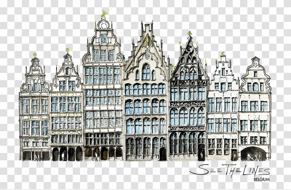 Belgium Antwerpen Main Square Palace, Building, Architecture, Metropolis, City Transparent Png