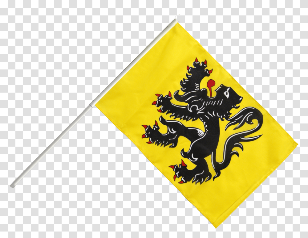 Belgium Flanders Hand Waving Flag Download Lion, Emblem, Pirate Transparent Png