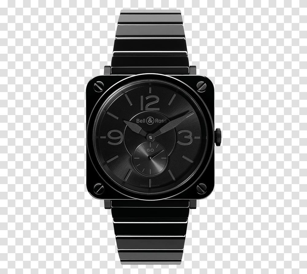 Bell And Ross Black Ceramic, Wristwatch, Clock Tower, Architecture, Building Transparent Png