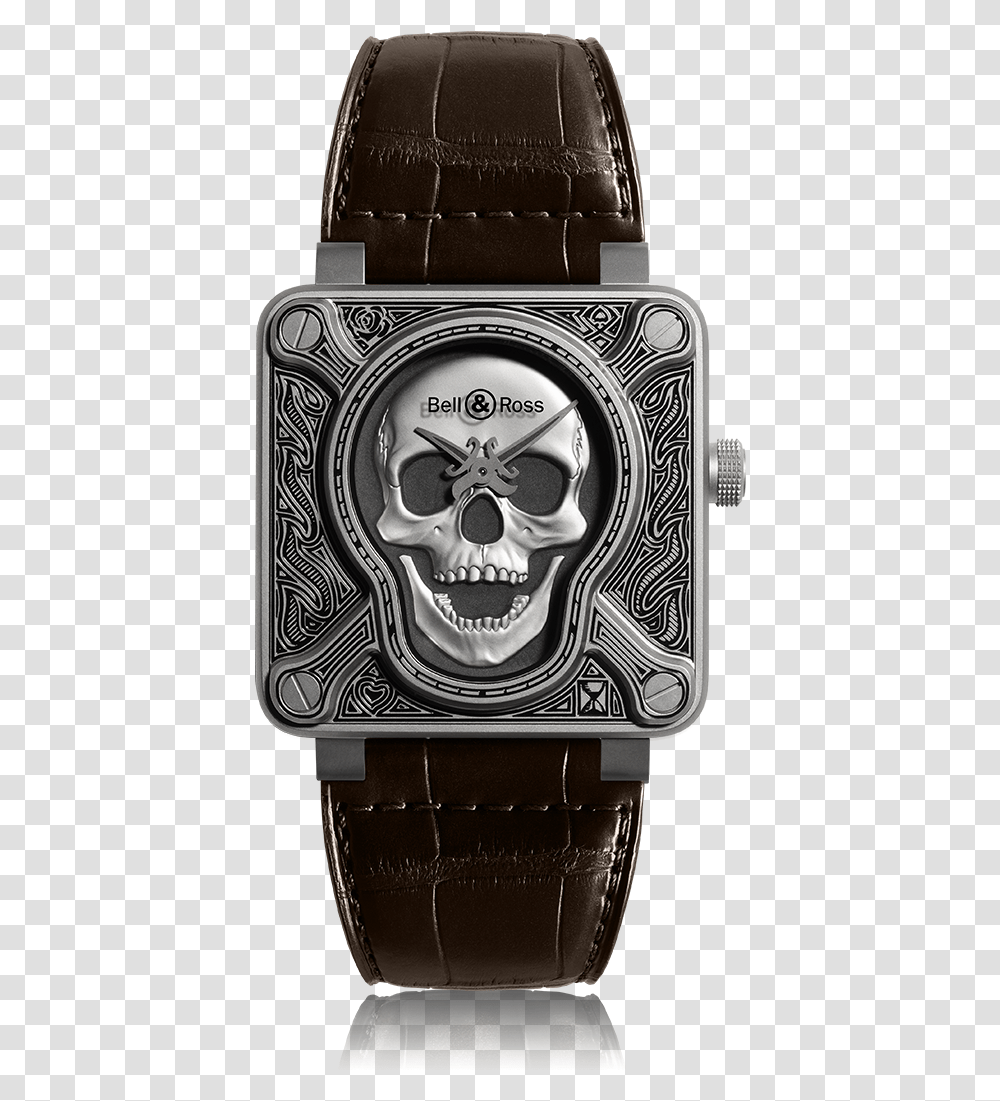 Bell And Ross Laughing Skull, Wristwatch, Clock Tower, Architecture, Building Transparent Png