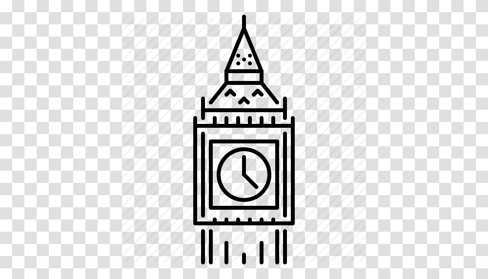 Bell Ben Big Clock London Sight Tower Icon, Triangle, Architecture, Building, Plant Transparent Png