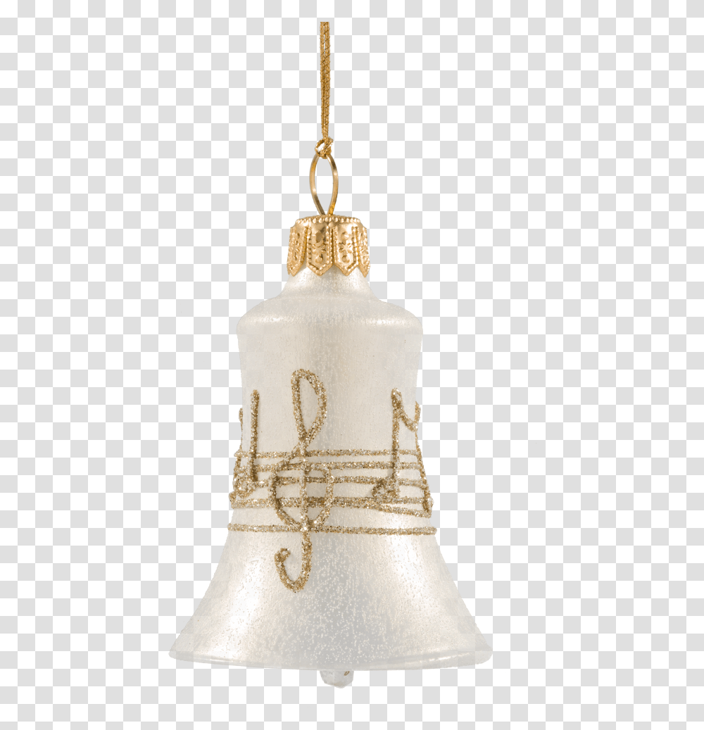 Bell Creme Colored With Musical Notes Church Bell, Wedding Cake, Dessert, Food, Pendant Transparent Png