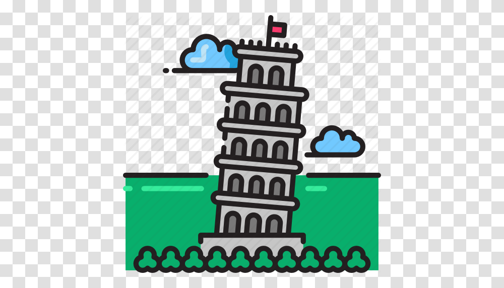 Bell Italy Leaning Pisa Tower Icon, Poster, Building, Architecture, Drawing Transparent Png
