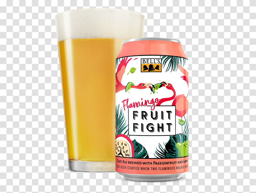 Bell's Flamingo Fruit Fight Is Available In 12 Oz Wheat Beer, Alcohol, Beverage, Drink, Glass Transparent Png
