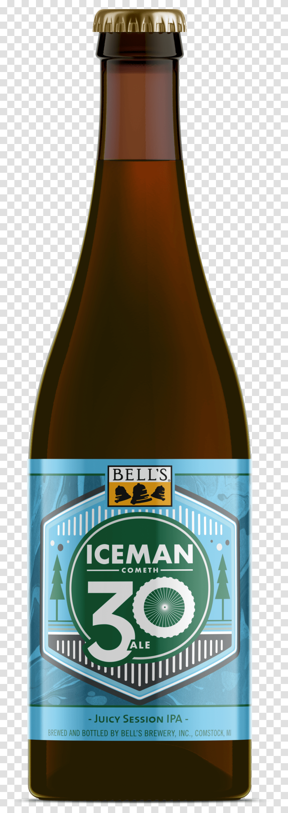 Bell's Iceman 30th Ale Beer Bottle, Alcohol, Beverage, Drink, Wine Transparent Png
