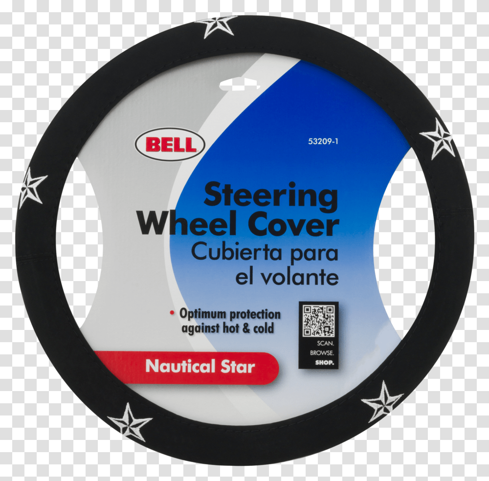 Bell Steering Wheel Cover Nautical Star 10 Ct Bell Sports, Label, Text, Electronics, Gauge Transparent Png