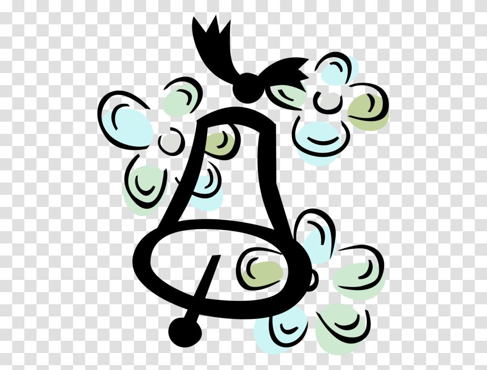 Bell With And Flowers, Footprint, Bubble, Petal, Plant Transparent Png
