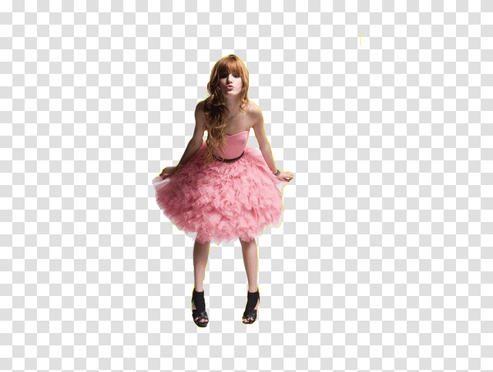 Bella Thorne Wearing Pink Dress, Female, Person, Evening Dress Transparent Png