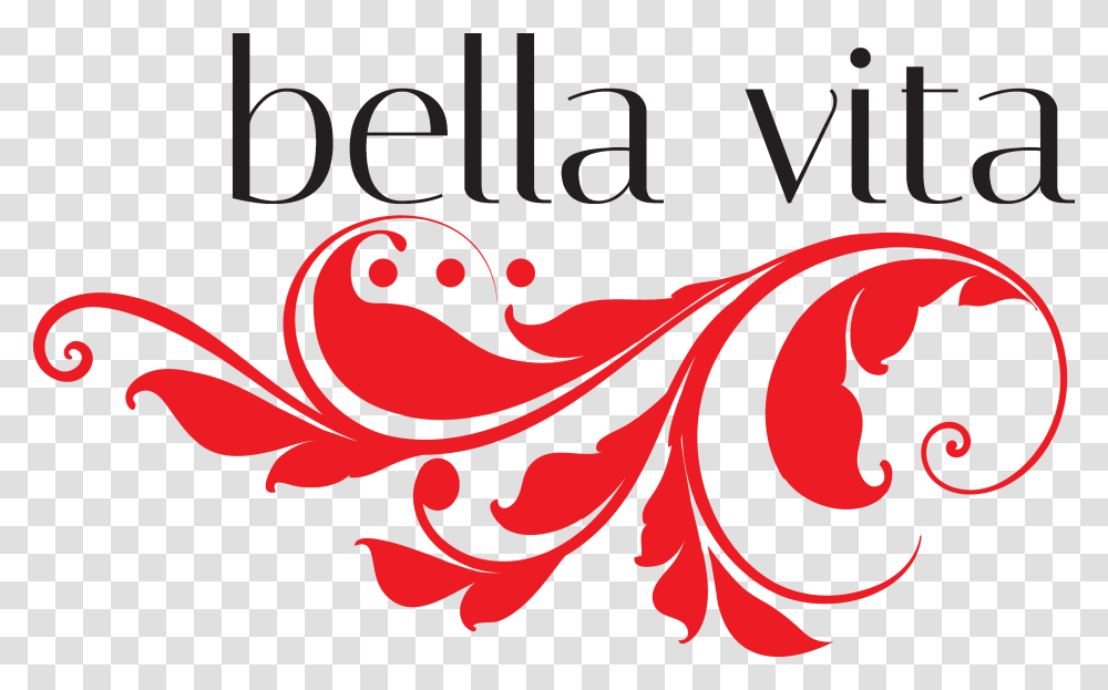 Bella Vita Logo Red, Alphabet, Word Transparent Png