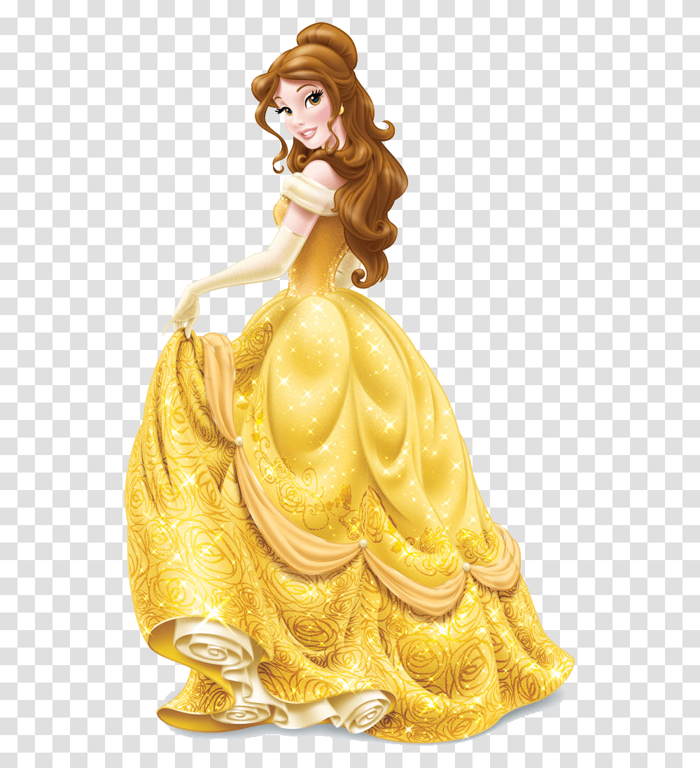 Belle Beast Ariel Rapunzel Belle Original Disney Princess, Figurine, Doll, Toy, Wedding Cake Transparent Png