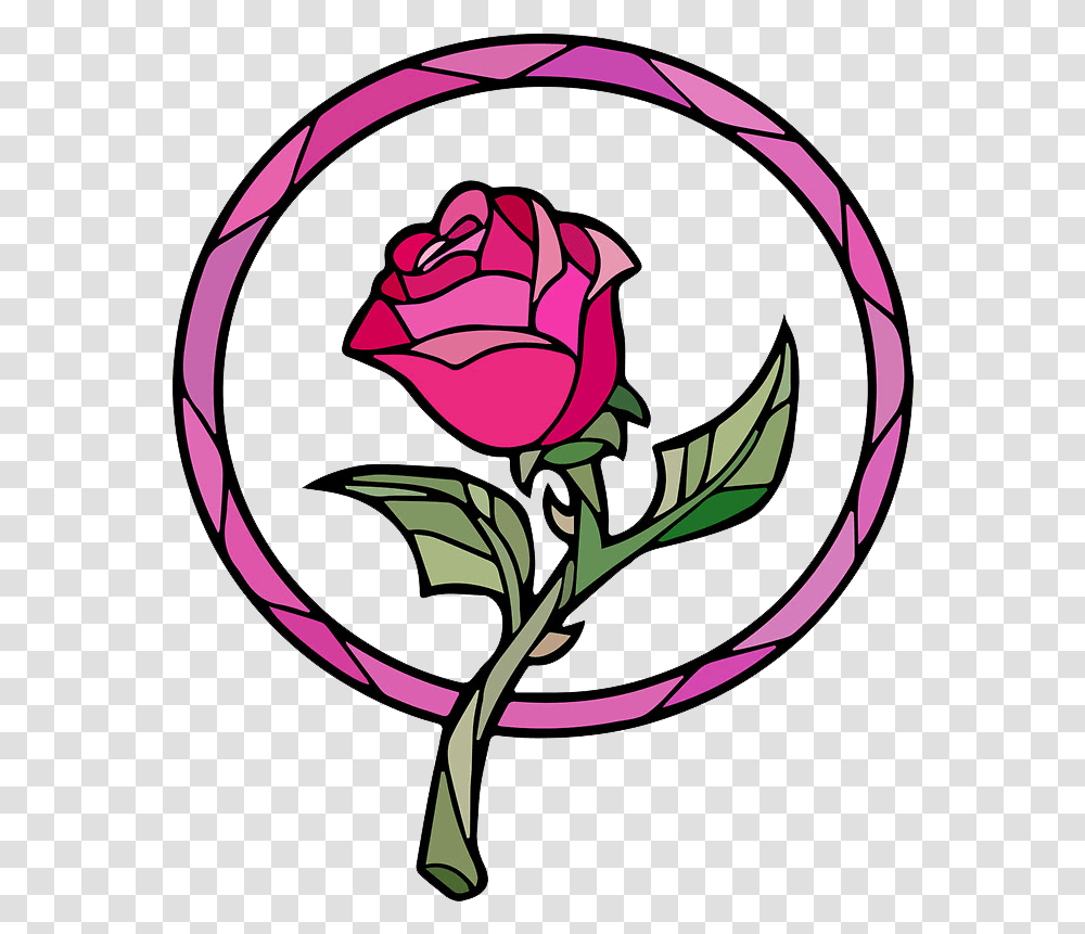Belle Beast Stained Glass Drawing Glas 861698 Beauty And The Beast Rose Vector, Flower, Plant, Blossom, Painting Transparent Png