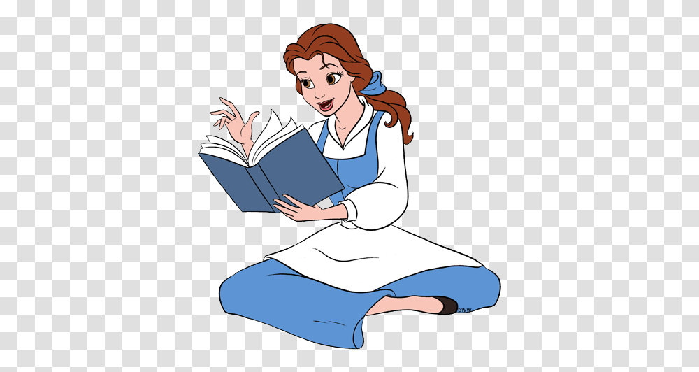 Belle Clip Art Disney Clip Art Galore, Person, Human, Reading, Nurse Transparent Png