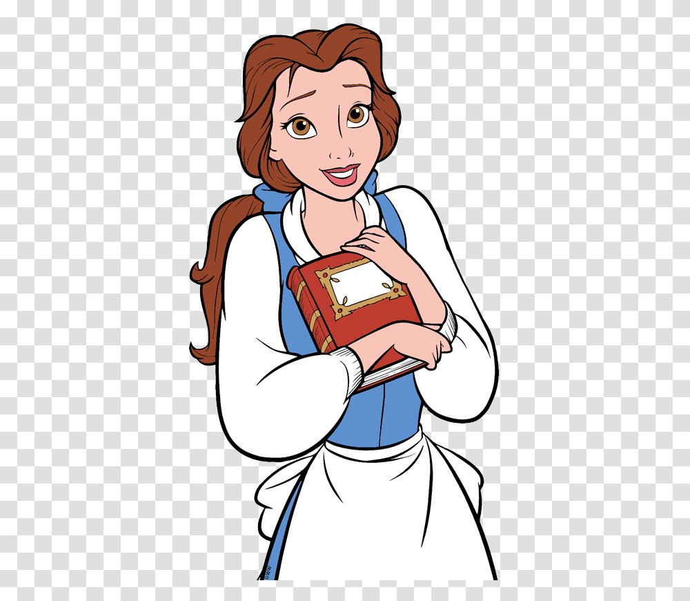 Belle Holding Book Belle Beauty And The Beast Book, Person, Human, Nurse, Doctor Transparent Png
