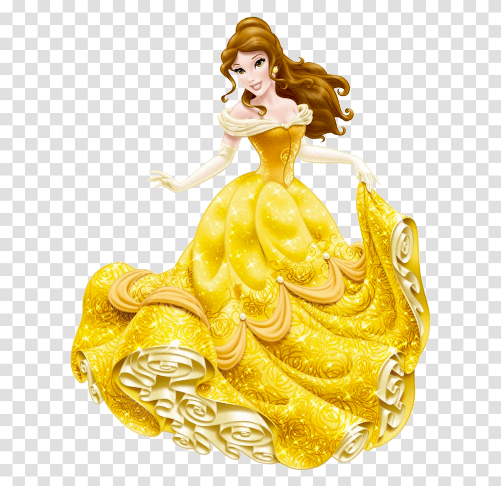 Belle Princess, Figurine, Doll, Toy, Gold Transparent Png