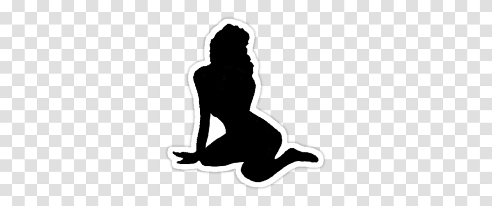 Belle Silhouette, Person, Human, Kneeling, Stencil Transparent Png